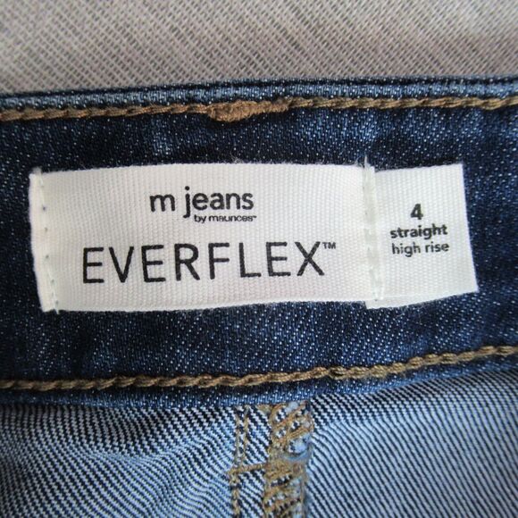 M Jeans Maurice Womens Size 4 Blue Button Fly Straight High Rise Med Wash NWT - Picture 2 of 14